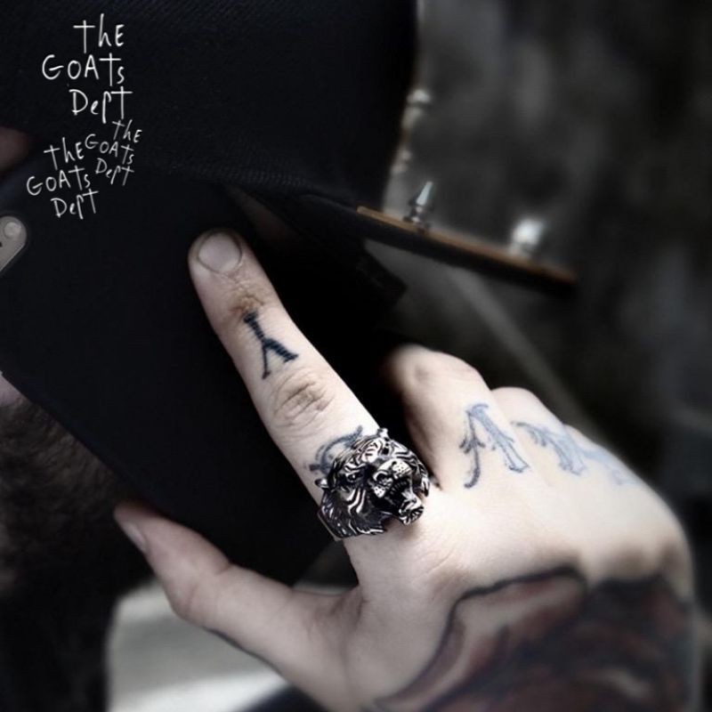 The Goats Dept - Tigris Tiger Head Ring Original / tgd415 Cincin Titanium Harimau Macan Pria Model M