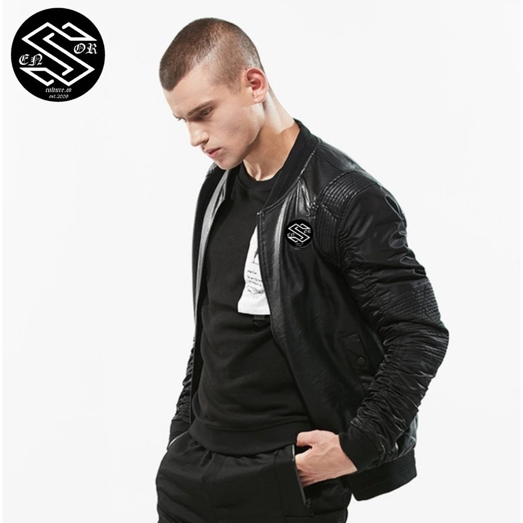 murah JAKET BOMBER BASEBALL BASE BALL KULIT KOMBINASI OSCAR Limited