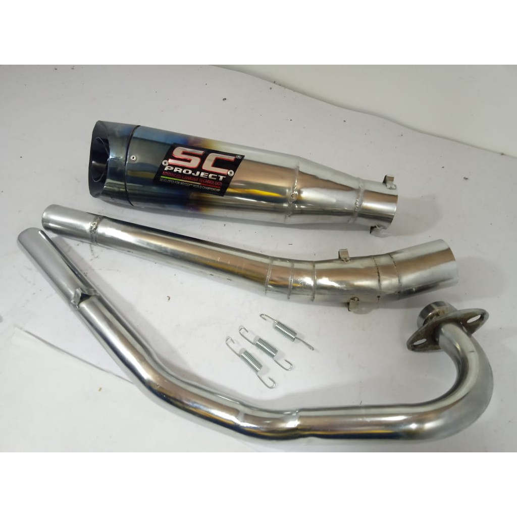 Knalpot SC Project S1 Bakar Jupiter Mx King