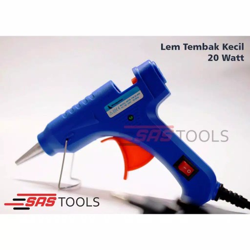 Glue Gun Lem Tembak Kecil 20 Watt Biru