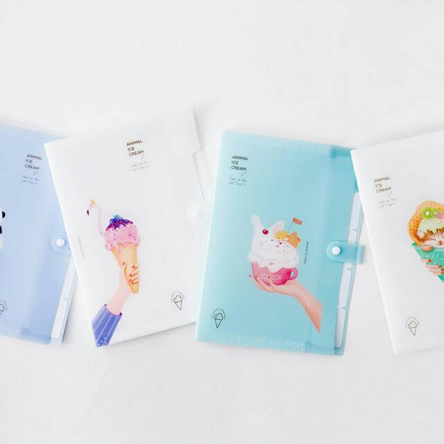 

Animal Ice Cream 5 Pockets File Folder