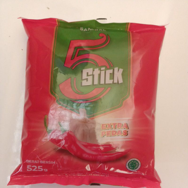 

Saos lima stik. saos extra pedas