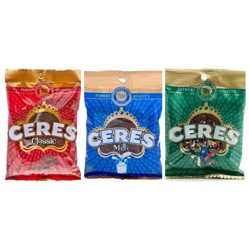 

Ceres Classic/ Milk/ Festive Hagelslag 200 gram/ 225 GR Meses - Merah - Classic