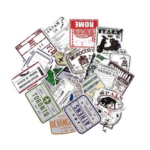 Traveling Boarding Pass Paper Sticker (10pcs)