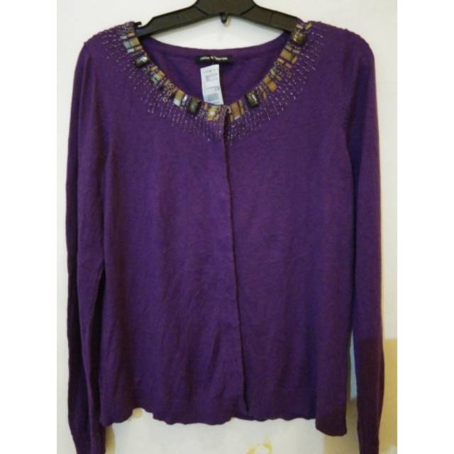 cardigan ungu..