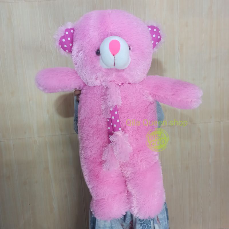 BONEKA Teddy BEAR SYAL XL 70CM bahan RASFUR