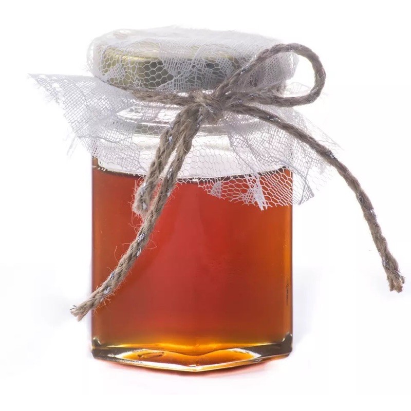 Glass Jar Hexagon 190ML/ Toples Jar Madu Kaca Segi Enam