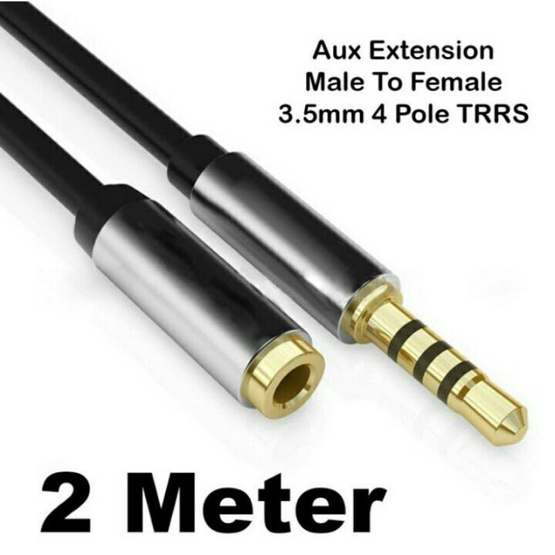 Kabel Extension Kabel Perpanjangan Aux 2 Meter Audio Jack 3.5mm