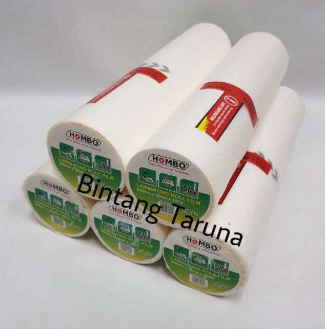 Plastik Roll Laminating Matte Hombo 32 mikron Plastik Laminating A3