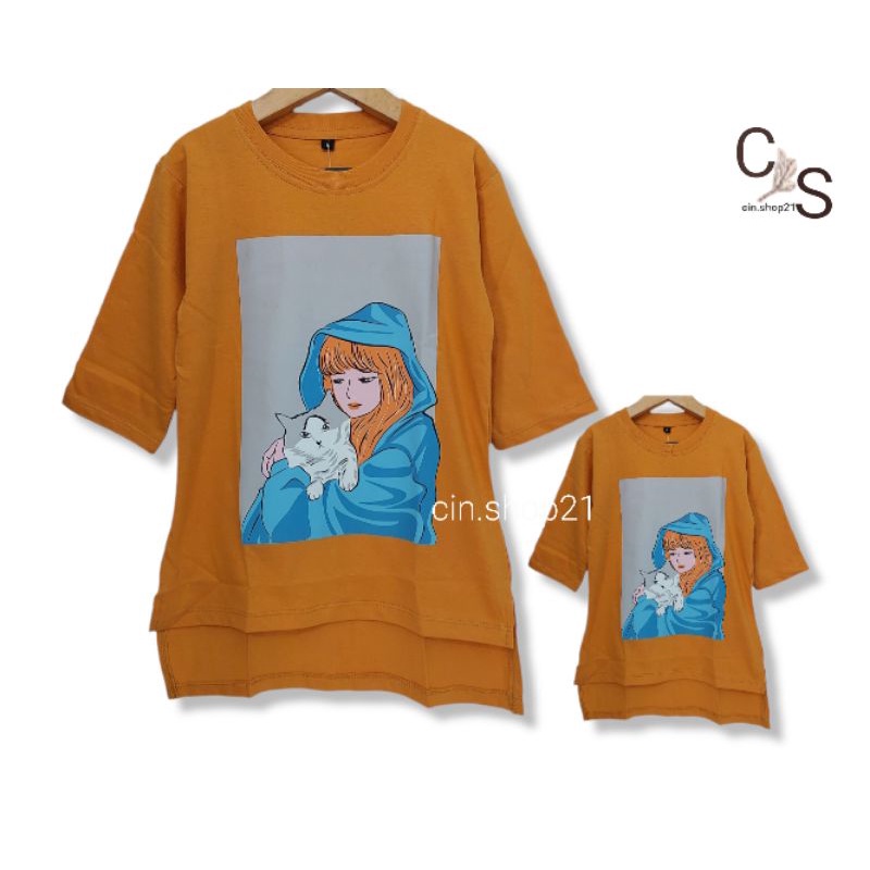 KAOS ATASAN OVERSIZE VIRAL COUPLE MOM &amp; KIDS/KAOS VIRAL OVERSIZE MOM &amp; KIDS/TOP OVERSIZE COUPLE ANAK 3-14 Th &amp; MOM LD 120/KAOS ANAK VIRAL/KAOS TUNIK ANAK (MODEL BELAH SAMPING)