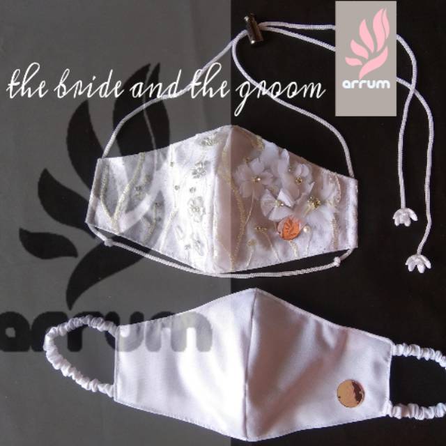 Masker akad nikah couple (sudah dapat sepasang)
