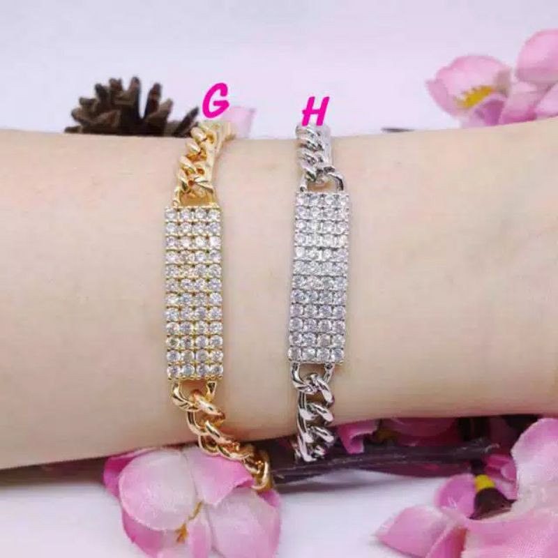 Gelang rantai xuping GX-36 uk 18Cm variasi lapis mas