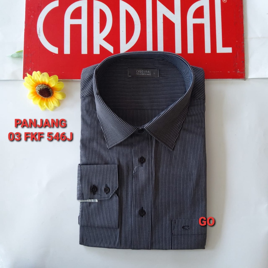 gof XL-3XL F CARDINAL KEMEJA FORMAL PANJANG RegularFit Batik &amp; Garis  Pakaian Kemeja Kerja Pria Kantor Acara Resmi Pakaian Wisud Original B7