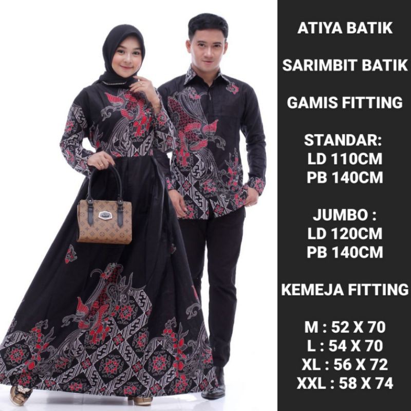 [COD] COUPLE BATIK GAMIS SYAR'I KATUN PRIMA BAJU SARIMBIT GARANSI TERMURAH SHOPEE - BATIK MODERN