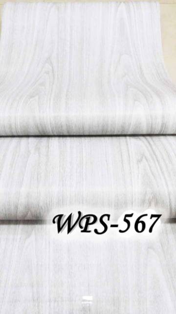 Wallpaper stiker dinding motif serat kayu abu 45cm lebar x 10m panjang