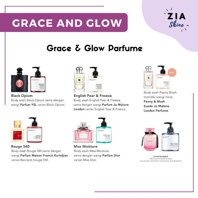 [READY STOCK] GRACE AND GLOW BODY WASH | BODY SERUM | DEODORANT