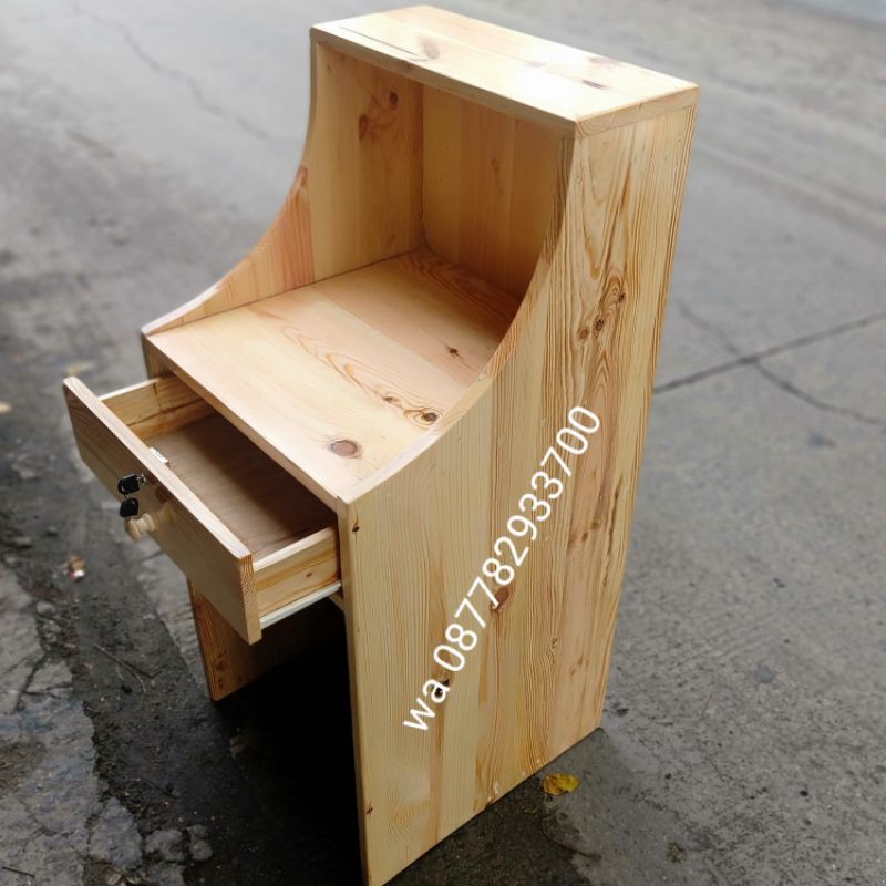 MEJA KASIR MINIMALIS JATI BELANDA