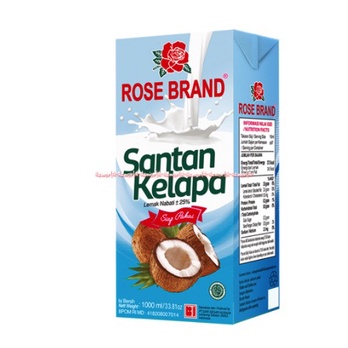 Rose Brand Coconut Cream 1L Santan Kelapa Instan Siap Pakai Rosebrand Lemak Nabati Santen Kental Untuk Masak 1 Litter