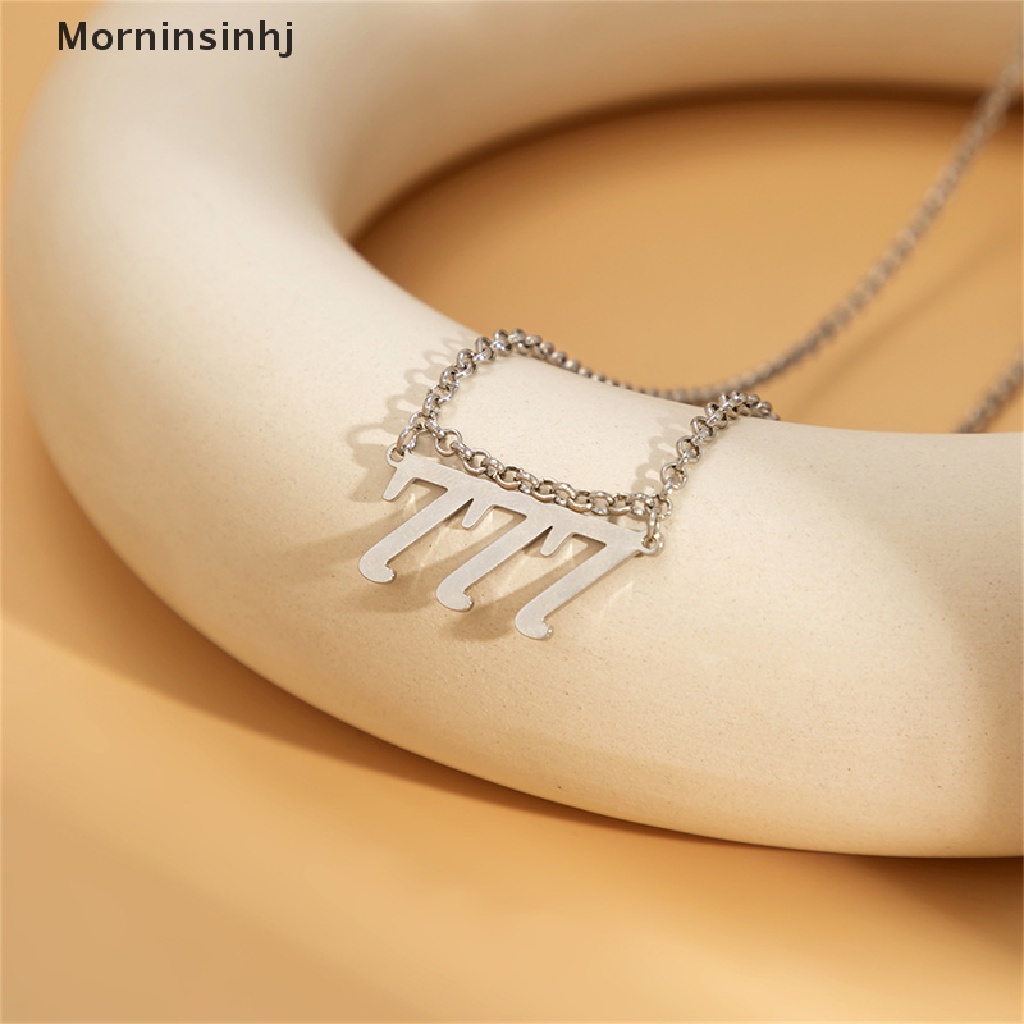 Mornin Kalung Rantai Pinggang / Tubuh Wanita Bahan Metal Desain Angka Gaya Simple Untuk Bikini / Pantai