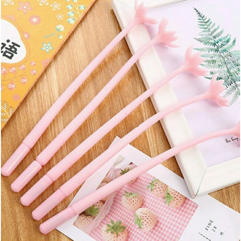 

PULPEN GEL MOTIF BUNGA SAKURA LUCU IMUT / BOLPEN GEL KARAKTER / PULPEN SAKURA ELASTIS