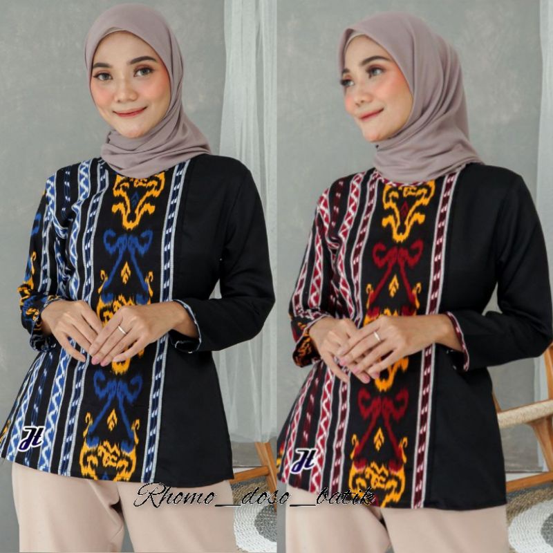 BAJU BATIK WANITA MODERN MONALISA GENES M,L,XL,XXL asli PEKALONGAN