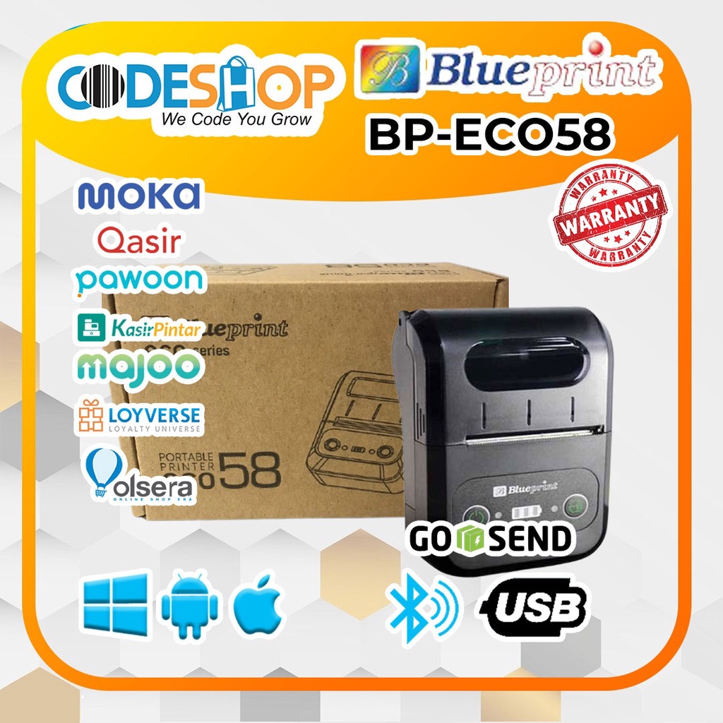 Printer Kasir Blueprint BP ECO 58 Usb Bluetooth