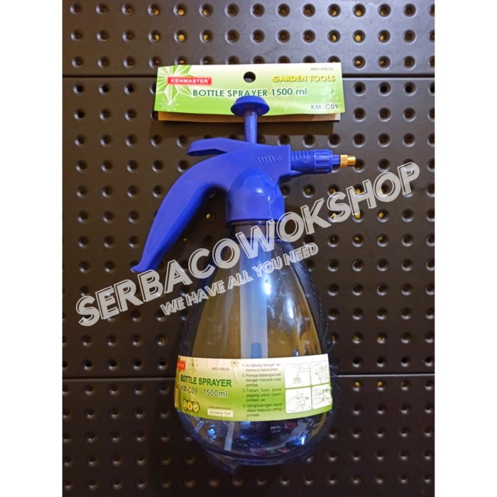 Kenmaster Botol Sprayer 1500 ml Biru KM-C09 Semprotan Disinfektan