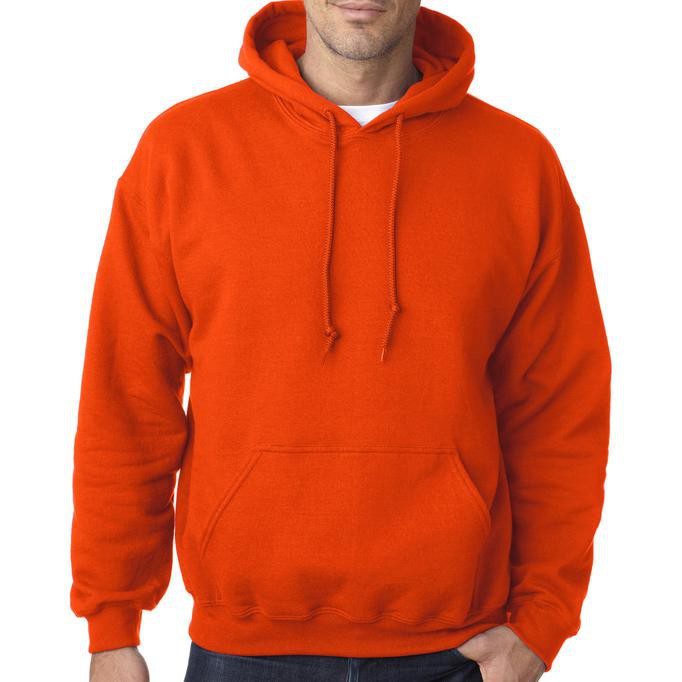 Jaket Polos Hoodie Jumper Orange - Orange, L