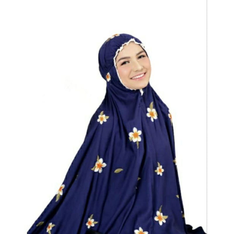 mukena dewasa katun rayon bordir premium + renda mewah series aisyah