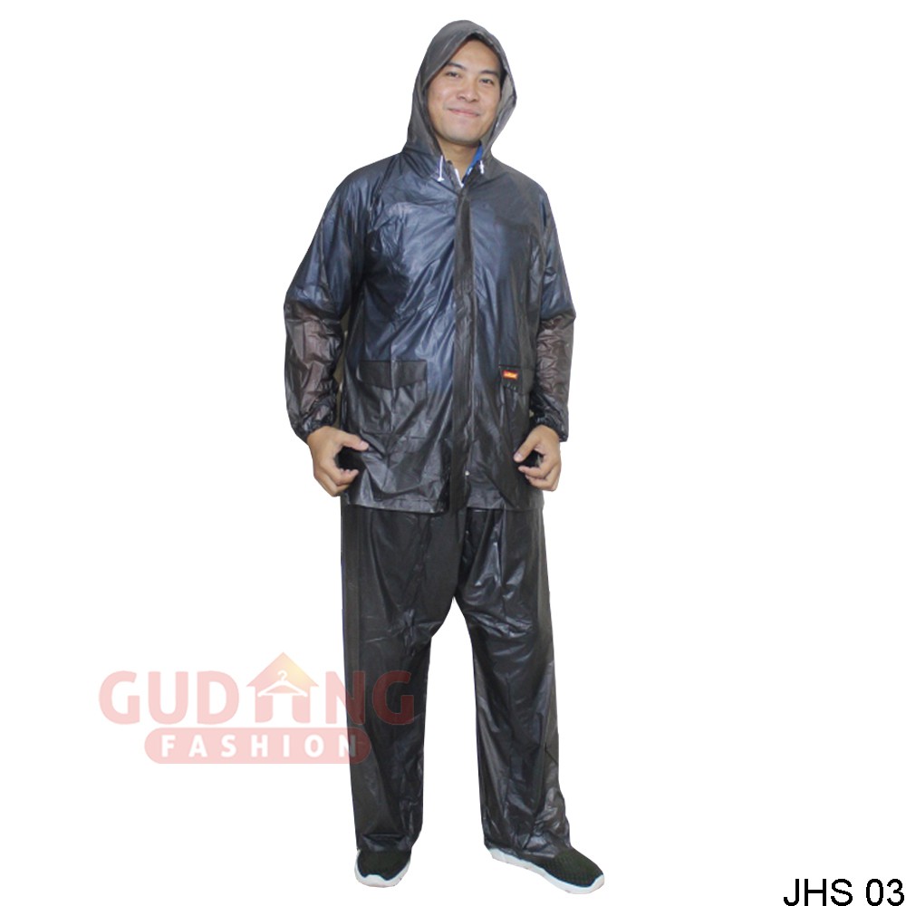 Jas Hujan Ponco Dewasa Transparan Raincoat PVC Lentur Elastis Bening Transparan