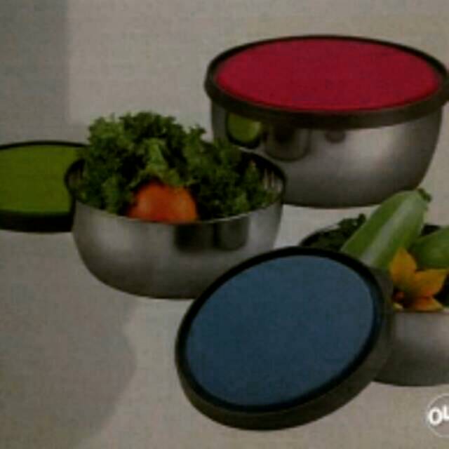 Fresh box Stainless bowl set 3pcs / rantang makanan