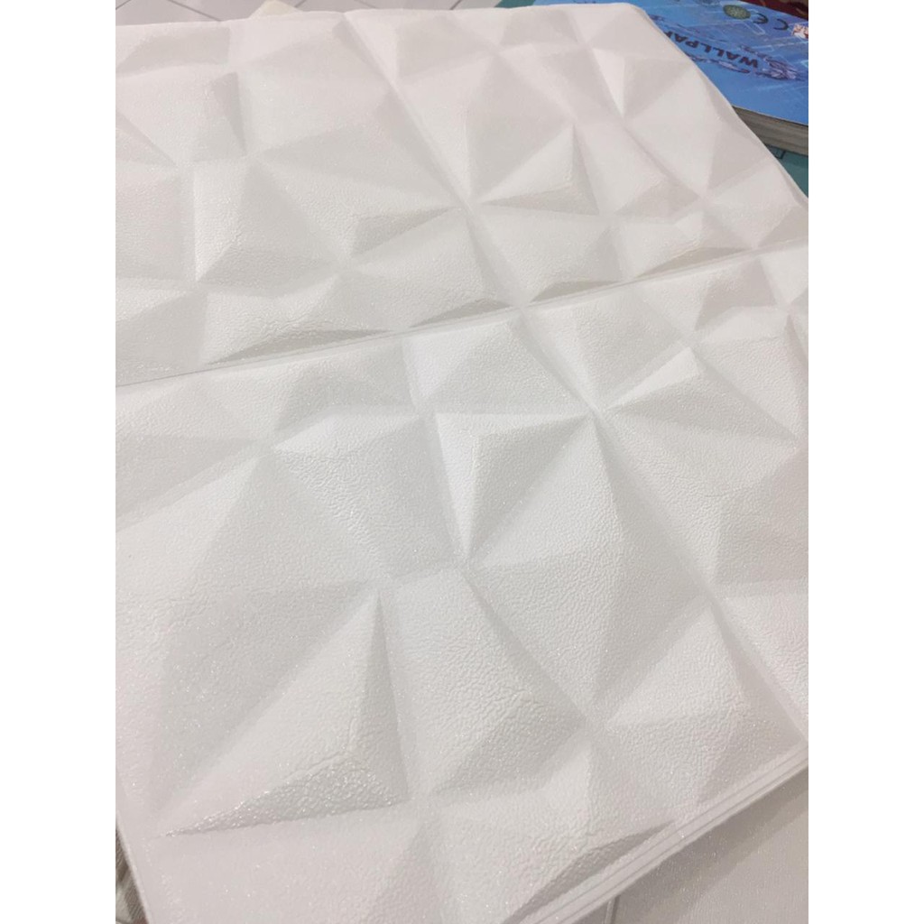 PROMO BELI 25 PCS FREE 1 PCS !! WALLPAPER FOAM DIAMOND /Wallpaper Dinding 3D Foam/ WALLFOAM 70X70 CM-3