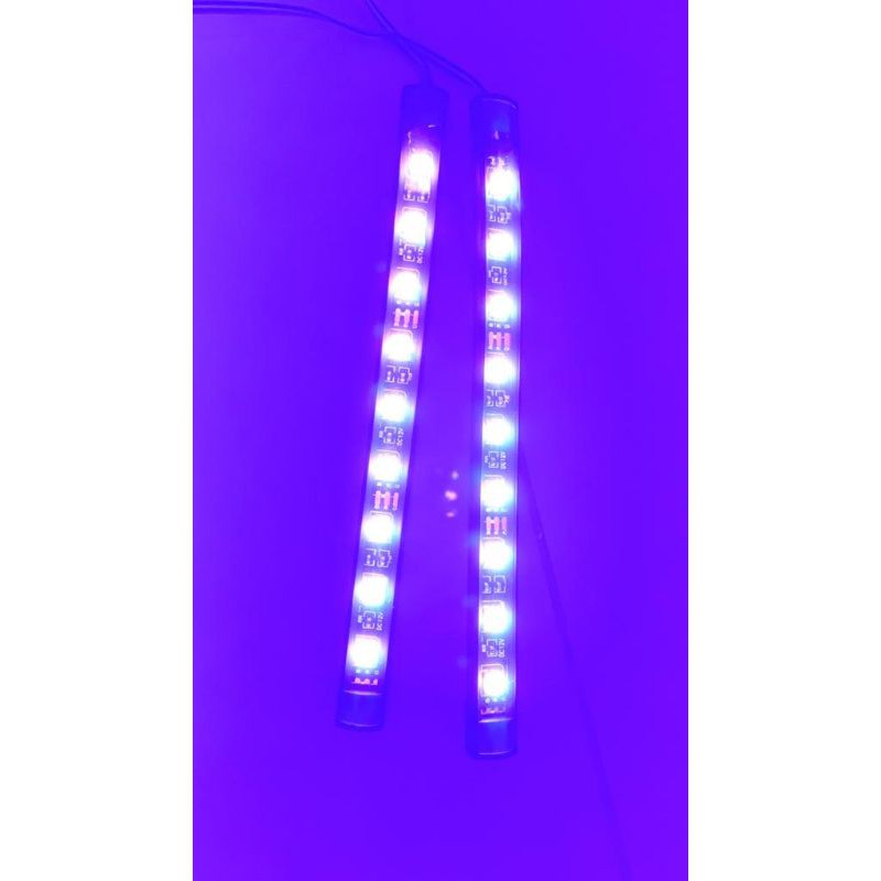 Lampu Led Strip Flexible Mobil Motor 12 Volt Nyala RGB 9 Led 17cm