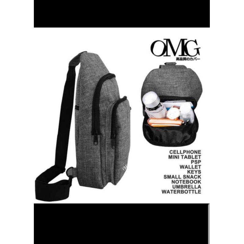 Sling Shoulder Bag OMG Tas Selempang SlingBag Tas Gadget Waterproof Pria