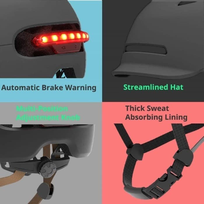 Smart Helmet Backlight Waterproof Smart4u EMI