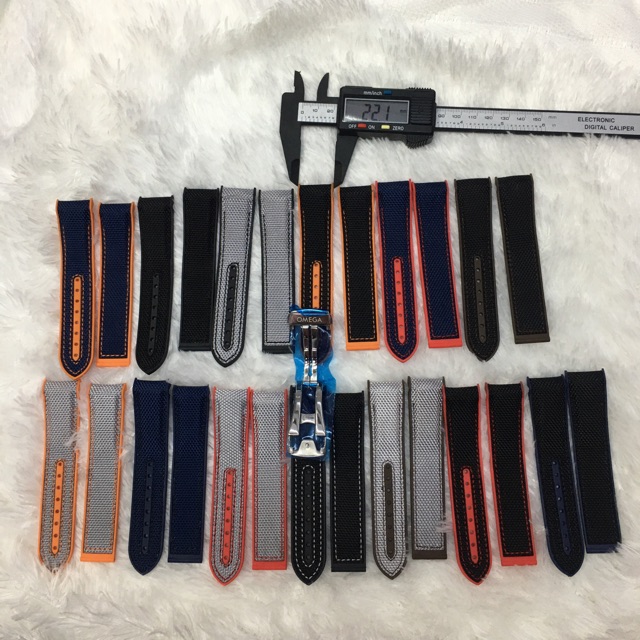 STRAP-TALI JAM TANGAN OMEGA KOMBINASI KANVAS