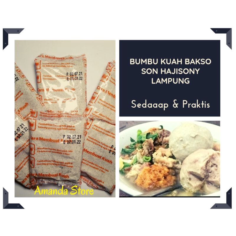 

Bumbu Kuah Bakso - Son Hajisony Lampung READY STOCK / Bumbu Bakso Soni / Bumbu Bakso Sony