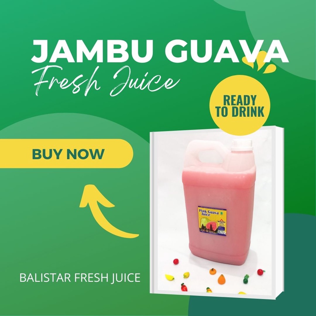 

Jus Buah JAMBU GUAVA Fresh Juice Balistar 5 Liter