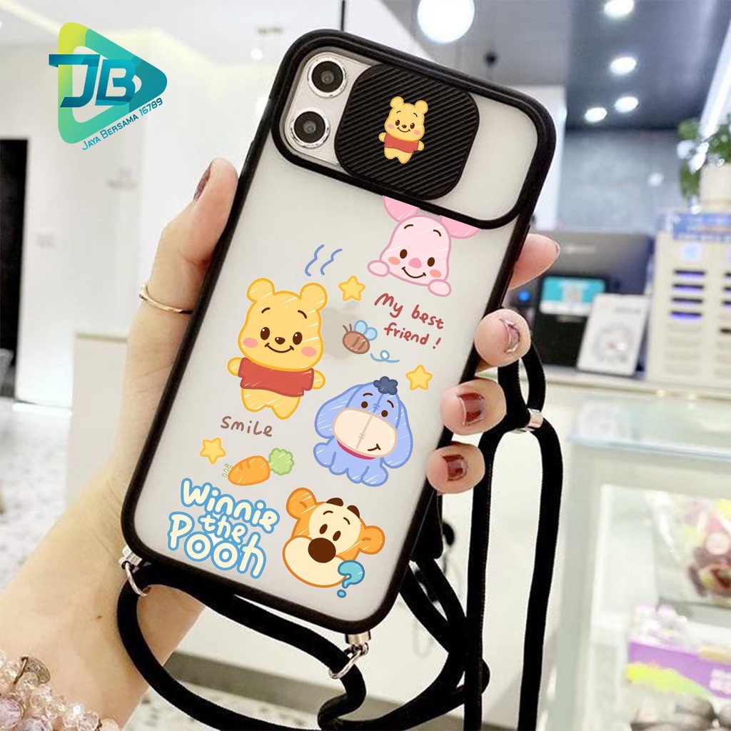 SOFTCASE SLINGCASE SLIDE PELINDUNG KAMERA WINIE THE POOH SAMSUNG OPPO VIVO REALME IPHONE XIAOMI ALL TYPE JB5153