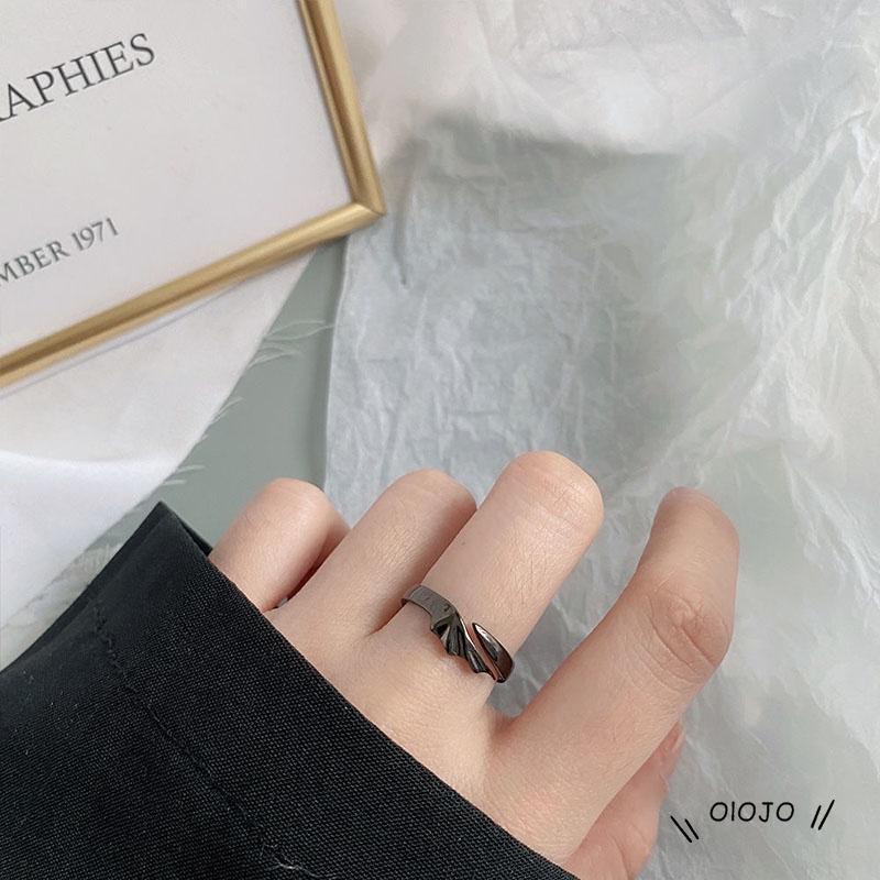 【COD】Cincin Model Terbuka Desain Sayap Malaikat Iblis Untuk Pasangan Aksesoris Fashion