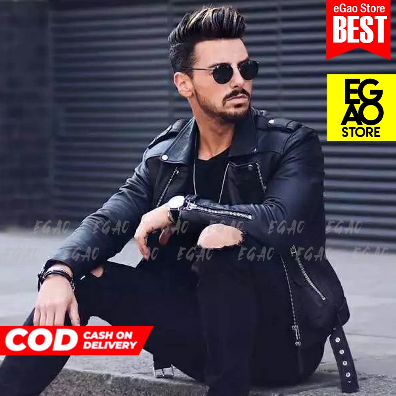 Jaket Kulit Pria Ramones Changcuters Korea Blazer