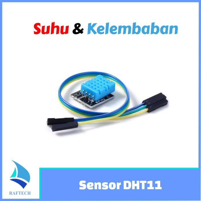 DHT11 module - sensor suhu &amp; kelembaban udara + kabel