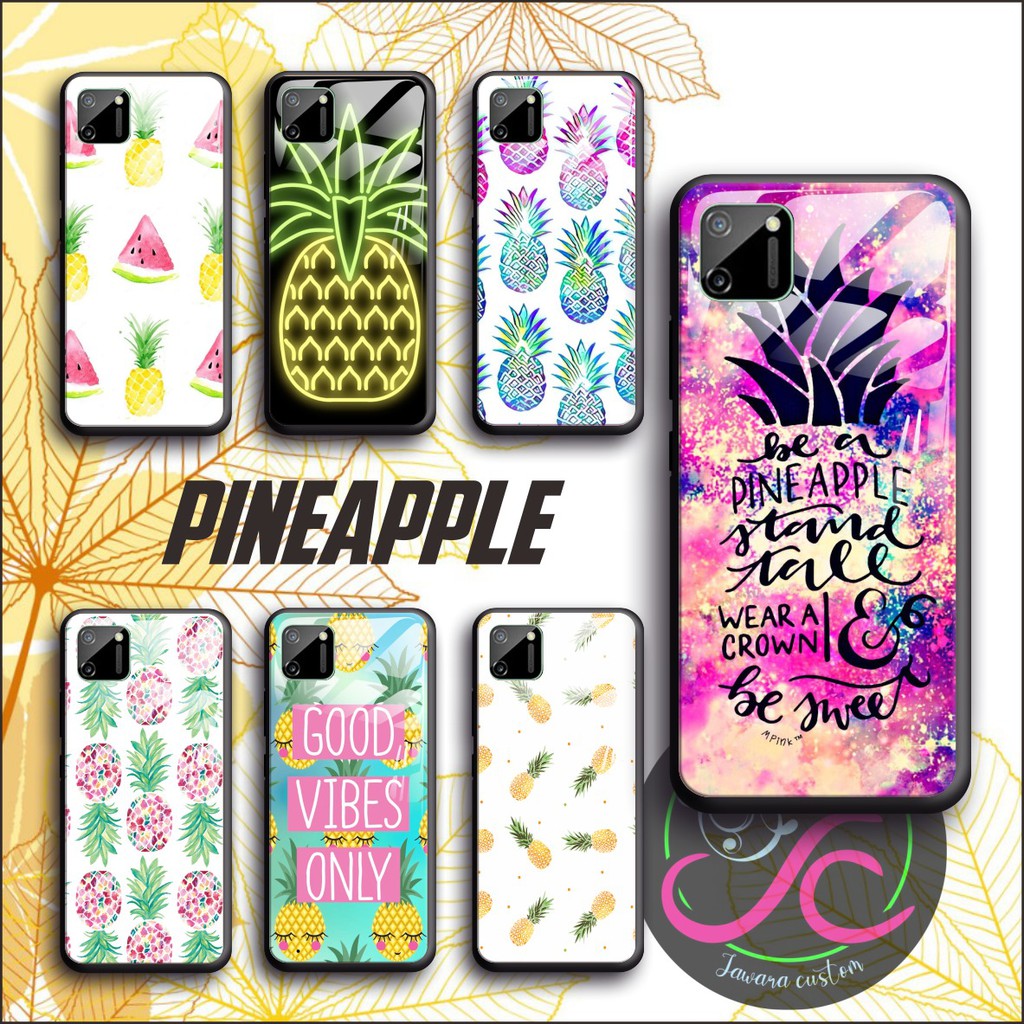 JW106 Case Gambar PINEAPPLE back case glass iphone 5g 6g 6g+ 7g 7g+ 8g