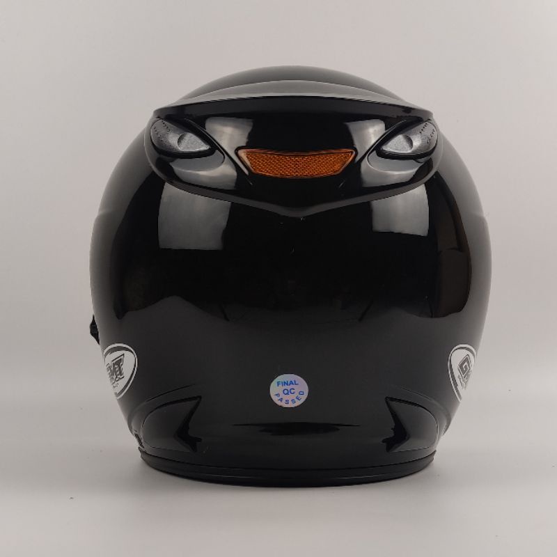 Helm Centro Double Visor Cewek Cowok Hitam Glossy Half Face