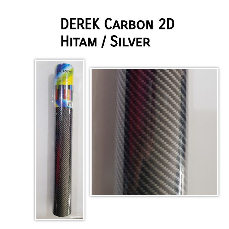 

Stiker karbon 2D DEREK Silver