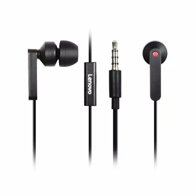 lenovo stereo earbud with mic LS118 black original