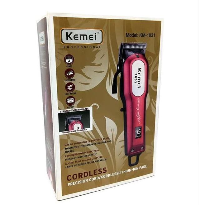 Alat Mesin Cukur Rambut Rechargeable Lithium KEMEI KM-1031 / KM1031