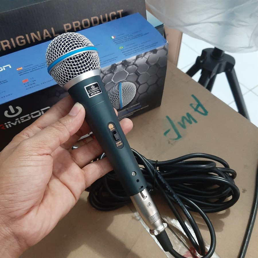 MIC KABEL FULL BESI Dynamic Microphone CRIMSON BETA 58A Kabel 5 Meter