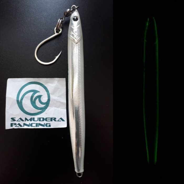 Diskon Ori Jig Sebile Long Slide 180 grm Silver GID samping kanan dan kiri