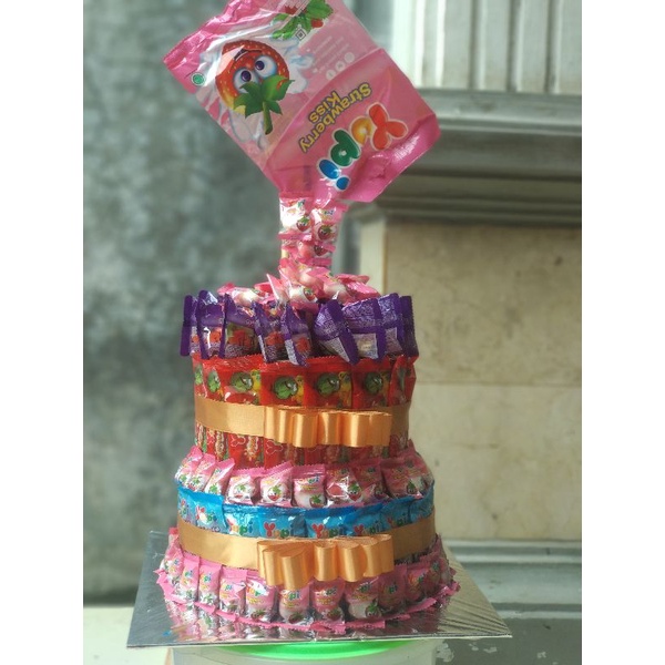 

READY CAKE PERMEN YUPI/CAKE SNACK/REQUEST CAK SNACK/CAKE ULANG TAHUN/CAKE SNACK